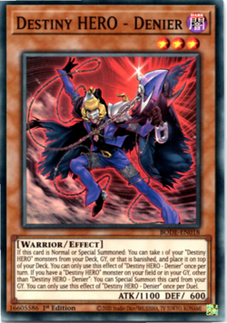 Destiny HERO - Denier - BODE-EN018 - Super Rare - 1st Edition - Yugioh - Image 1