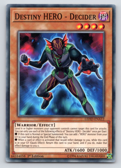 Destiny HERO - Decider - LEHD-ENA12 - Common - 1st Edition - Yugioh - Image 1