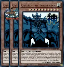 Yugioh 3x Obelisk the Tormentor RA05-EN129 Ultra Rare 1st Ed NM - Image 1