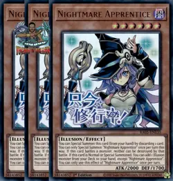 Yugioh 3x Nightmare Apprentice RA05-EN135 Ultra Rare 1st Ed NM - Image 1