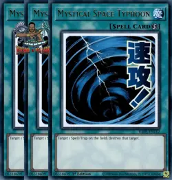 Yugioh 3x Mystical Space Typhoon RA05-EN112 Ultra Rare 1st Ed NM - Image 1