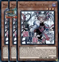 Yugioh 3x Maliss P White Rabbit RA05-EN136 Ultra Rare 1st Ed NM - Image 1