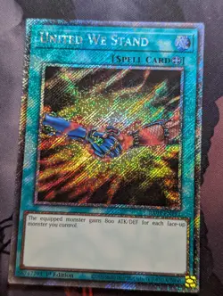 United We Stand RA03-EN112 Platinum Secret Rare 1st Edition YuGiOh TCG Card - Image 1