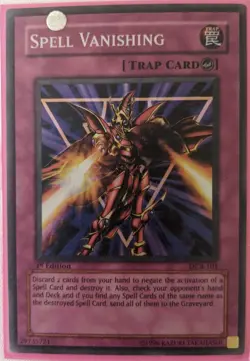 YuGiOh Spell Vanishing Super Rare 1st Edition DCR-101 - Image 1