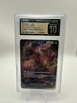 2025 ONE PIECE PROMOS 3RD ANV TOURNAMENT #P MONKEY D. LUFFY CGC 10 GEM MINT - Image 1