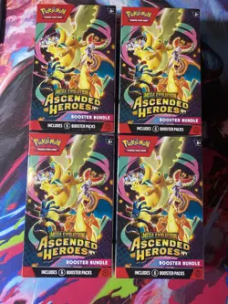 4x Pokemon TCG Ascended Heroes Mega Evolutions Booster Bundle Brand New Sealed - Image 1