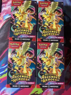4x Pokemon TCG Ascended Heroes Mega Evolutions Booster Bundle Brand New Sealed - Image 2