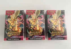 Pokemon TCG Mega Evolution Ascended Heroes Booster Bundle X3 Sealed - Image 1