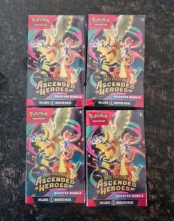 4x Pokemon TCG Mega Evolution Ascended Heroes Booster Bundle - Free Shipping - Image 1