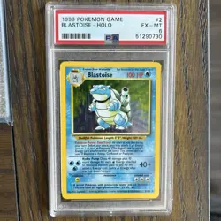 PSA 6 Blastoise #2/102 Base Set Holo Rare 1999 Pokemon Card Game Vintage - Image 2