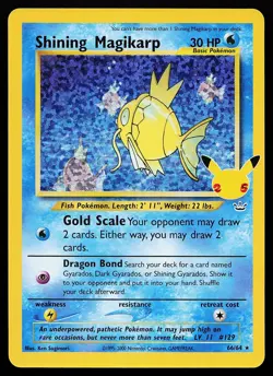Shining Magikarp 66/64 Holo Celebrations Classic Collection Pokemon Card - Image 1