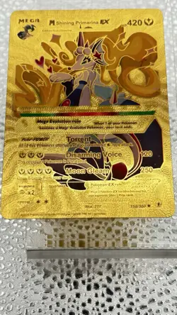 Pokemon Mega Shining Primarina EX 422hp Gold Foil Fan Art Card - Image 1
