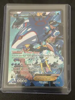 Pokemon TCG Team Aqua's Kyogre EX Double Crisis Holo Full Art Card 6/34 (MP) - Image 1