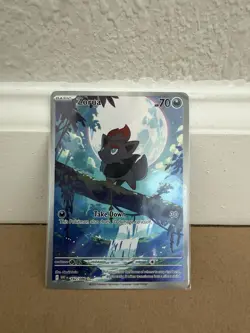 Pokemon TCG Zorua 142/086 Sv11w: White Flare Holo Illustration Rare Card NM - Image 1