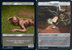 [1x] Walker Token (148 - Bicycle Girl) // Treasure Token (153) - Foil Near Mint, - Image 1