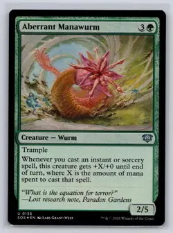 Aberrant Manawurm 138 Secrets of Strixhaven Magic: The Gathering Foil NM - Image 1