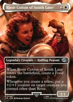 X 1 Rosie Cotton of South Lane Borderless NM-M The Lord of the Rings 440 MTG - Image 1