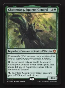 Chatterfang, Squirrel General 209 Commander: Bloomburrow Magic: The Gathering NM - Image 1