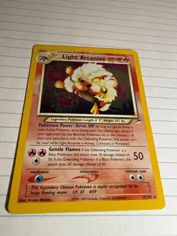 2000 Light Arcanine 12/105 Holo Rare Pokemon Card - Neo Destiny Set - Image 1