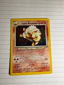 2000 Light Arcanine 12/105 Holo Rare Pokemon Card - Neo Destiny Set - Image 2