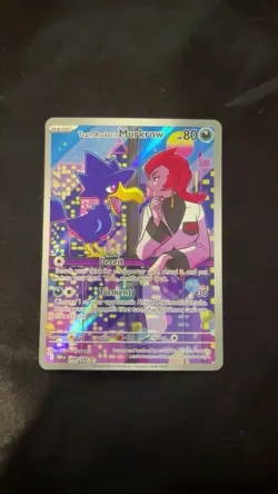 Pokemon Team Rocket's Murkrow 200/182 Destined Rivals Holo Full Art Rare - Image 1