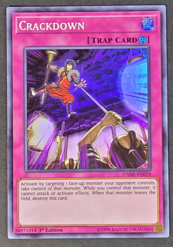 Yugioh TCG - Crackdown - DANE-EN078 - NM - 1st Ed - Super Rare - Trap Card 2019 - Image 1