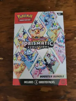Pokemon TCG Scarlet & Violet Prismatic Evolutions Booster Bundle 6 Packs - Image 1