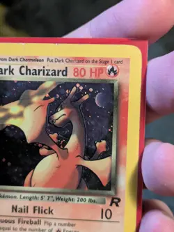 Pokemon Dark Charizard Team Rocket 4/82 Holo Rare Unlimited Damaged + Neck Swirl - Image 4