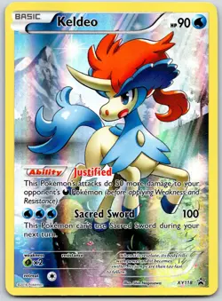 POKEMON XY BLACK STAR PROMOS KELDEO XY118 PROMO HOLO LP - Image 1