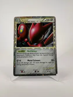 Pokemon TCG Scizor Prime Undaunted Ultra Rare Holo 84/90 100 HP Stage 1 - Image 1