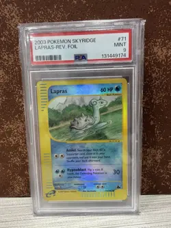 2003 POKEMON SKYRIDGE #71 LAPRAS-REVERSE FOIL PSA 9 - Image 1