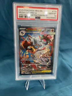 Pokemon 2025 Mega Lucario ex 179/132 SIR Mega Evolution GEM MINT PSA 10 - Image 1