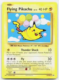 Flying Pikachu 110/108 Secret Rare Evolutions Pokemon Lightly Played - Image 1