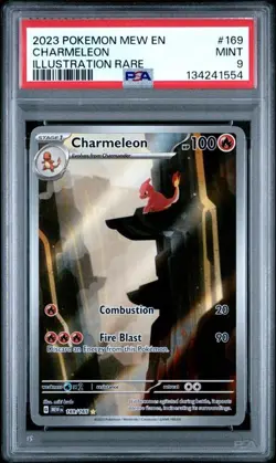 2023 POKEMON MEW EN-151 #169 CHARMELEON ILLUSTRATION RARE PSA 9 (554 - Image 1