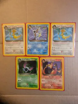 Pokemon Team Rocket Dark Charizard, Dragonite, Blastoise, Holo Golbat Lot of 5 - Image 1