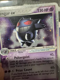 2004 Pokemon Gengar ex EX Fire Red & Leaf Green Holo Ultra Rare #108 Swirl - Image 3