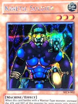 yugioh Kinetic Soldier WC4-002 Secret Rare Unlimited Edition Played - Image 2