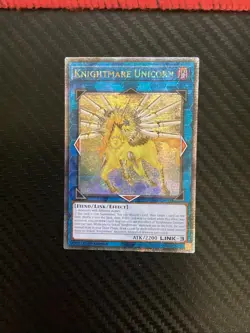 Yugioh Knightmare Unicorn Quarter Century Secret Rare RA01-EN043 Near Mint - Image 1