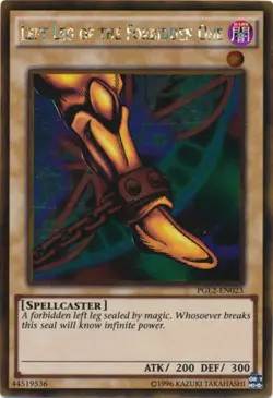 Yugioh! LP Left Leg of the Forbidden One - PGL2-EN023 - Gold Rare - Unlimited Ed - Image 1