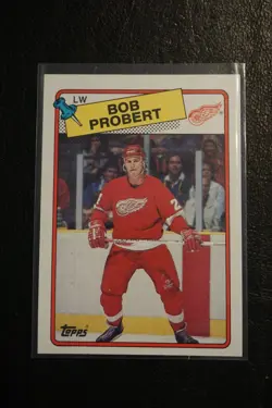 1988-89 Topps #181 Bob Probert Rookie Card RAW - Image 1