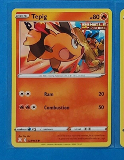 2x Pignite 024/163 (1 reverse holo) & 3x Tepig 023/163 Pokemon Battle Styles NM - Image 2
