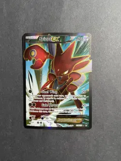 Scizor EX 170 HP Ultra Rare Full Art Holo Breakpoint 119/122 Pokemon TCG Card - Image 1