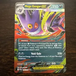 Mega Gengar ex 056/094 Double Rare Phantasmal Flames Pokemon NM/MT Pokemon Card - Image 1