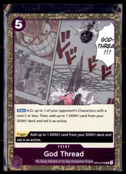 One Piece The Best- Vol. 2 OP10-079 God Thread Pirate Foil 4 card lot - Image 1