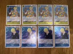 One Piece Card Game Sanji OP15-047 EB04-052 Lot x8 English Rare Foil - Image 3