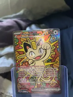 The Pokemon Company Meowth EX Full Art Holo Cat Basic Pokemon Card 121/088 - Image 1