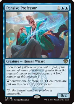 MTG - [SOS - 63 Foil] Pensive Professor - Secrets of Strixhaven - Image 1
