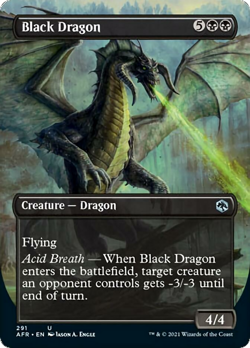 Black Dragon (Borderless) Adventures in the Forgotten Realms NM CARD ABUGames - Image 1