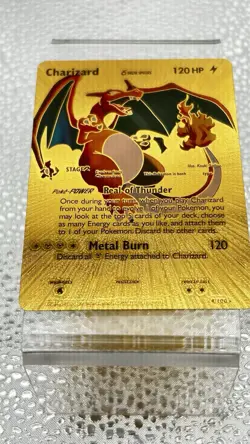 Charizard Gold Foil Display Card Fan Art MINT/NM 120HP - Image 1