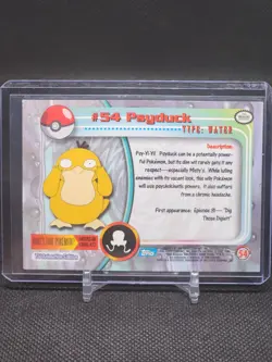 Topps Series 1 1999 TV Animation Ed PSYDUCK #54 Pokemon Character Card - Image 2